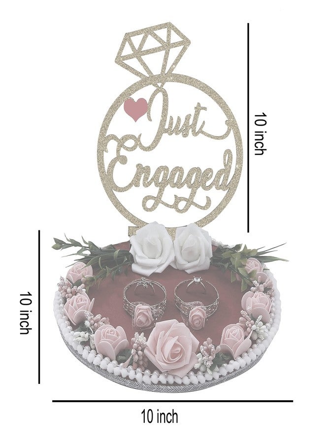 THE BRIDE MADE engagement ring platter Tray for ceremony | Elegant Ring Plate Holder for Bride and Groom | Decoration Platter for Proposal, Wedding Rituals & ring platter tray ceremony plate for gift - Image 4